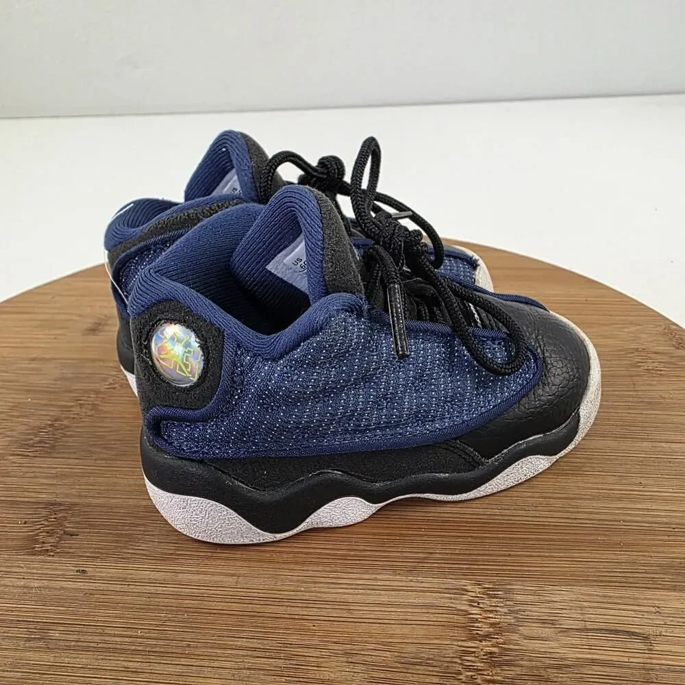 Nike Air Jordan 13 Retro TD Brave Blue Navy Flint University Black 414581-400 6C